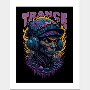 TRANCE MUSHROOM TECHNO GABBER Posters and Art